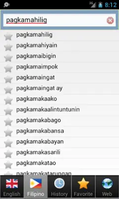 Filipino Tagalog best dict android App screenshot 5