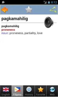 Filipino Tagalog best dict android App screenshot 6