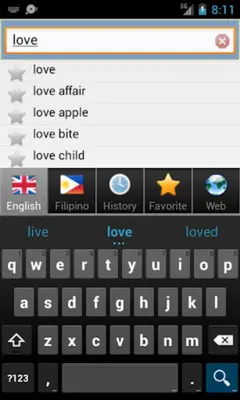 Filipino Tagalog best dict android App screenshot 8